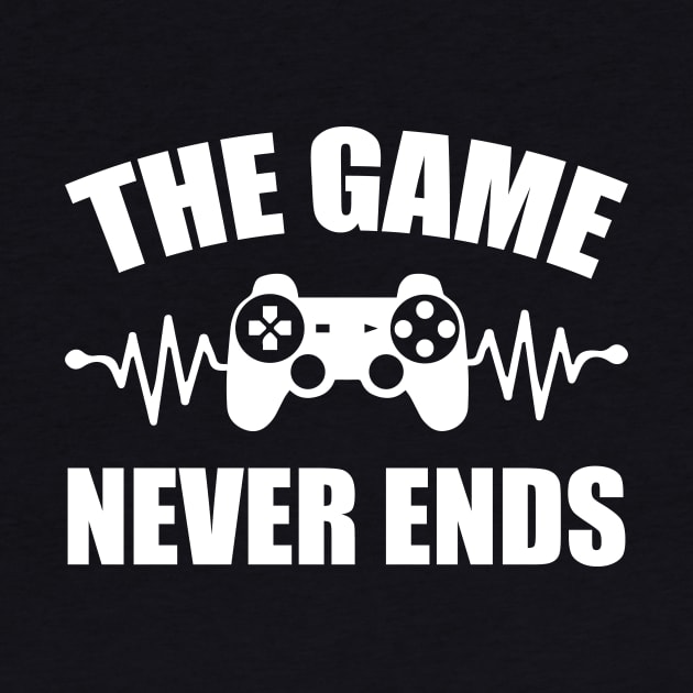 game never ends heartbeat controller gamer quote gaming by jodotodesign